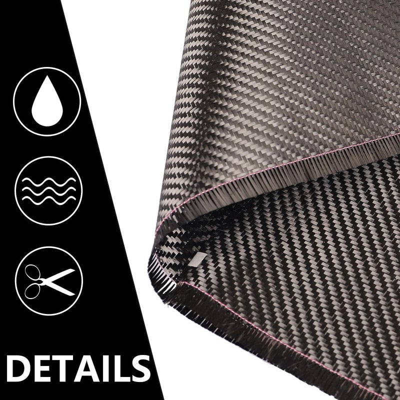 Caliwill Carbon Fiber Fabric Roll 6.5ft x 12”Fabric Mesh Carbon Fiber Cloth Carbon Fiber Sheet Pure Fabric Roll for Cars for Structural Reinforcement on Concrete Walls, Basements, Boats DIY Projects - Image 3